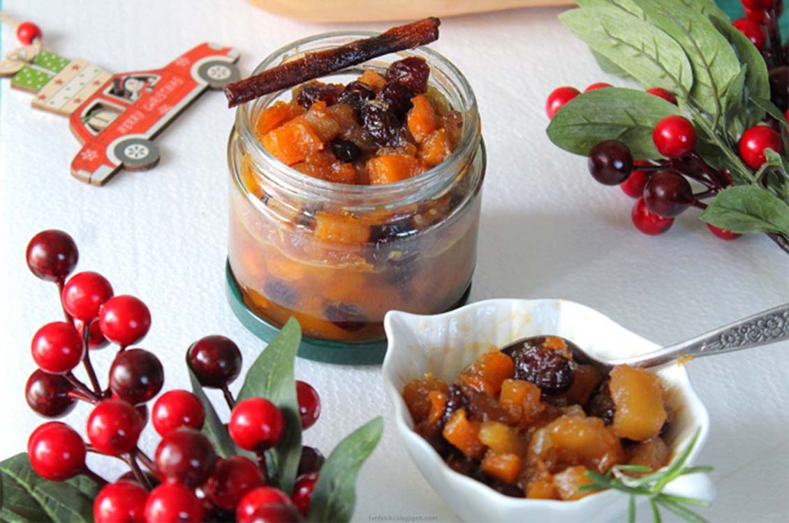 Chutney (τσάτνεϊ) με κολοκύθα για κρεατικά, πουλερικά και τυριά