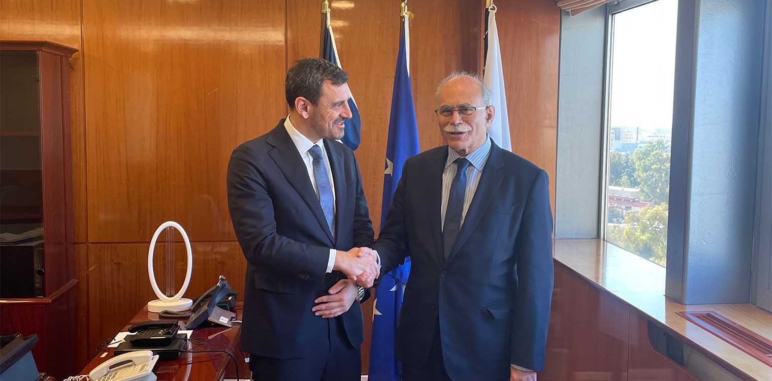 Συνάντηση του Δημάρχου Πύργου Στ. Καννή με τον Υφυπουργό Προστασίας του Πολίτη Α. Νικολακόπουλο