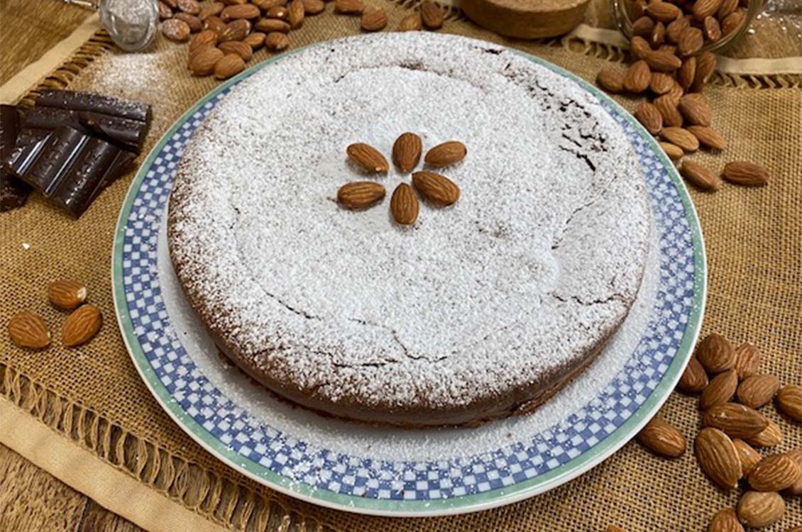 Torta caprese (κέικ σοκολάτας με αμύγδαλα)