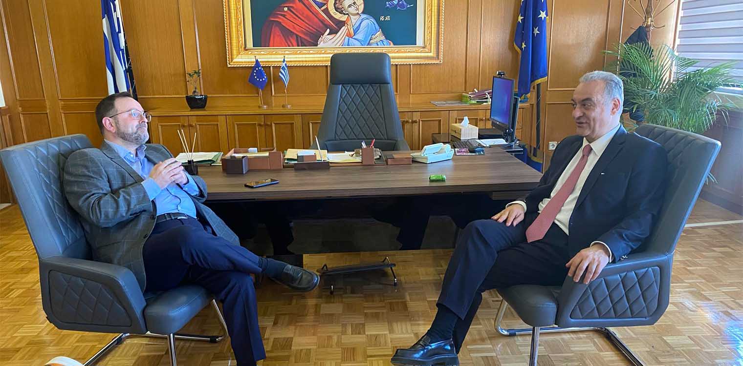 Συνάντηση του Αντιπεριφερειάρχη Ηλείας, Νίκου Κοροβέση με τον ευρωβουλευτή, Μανώλη Κεφαλογιάννη
