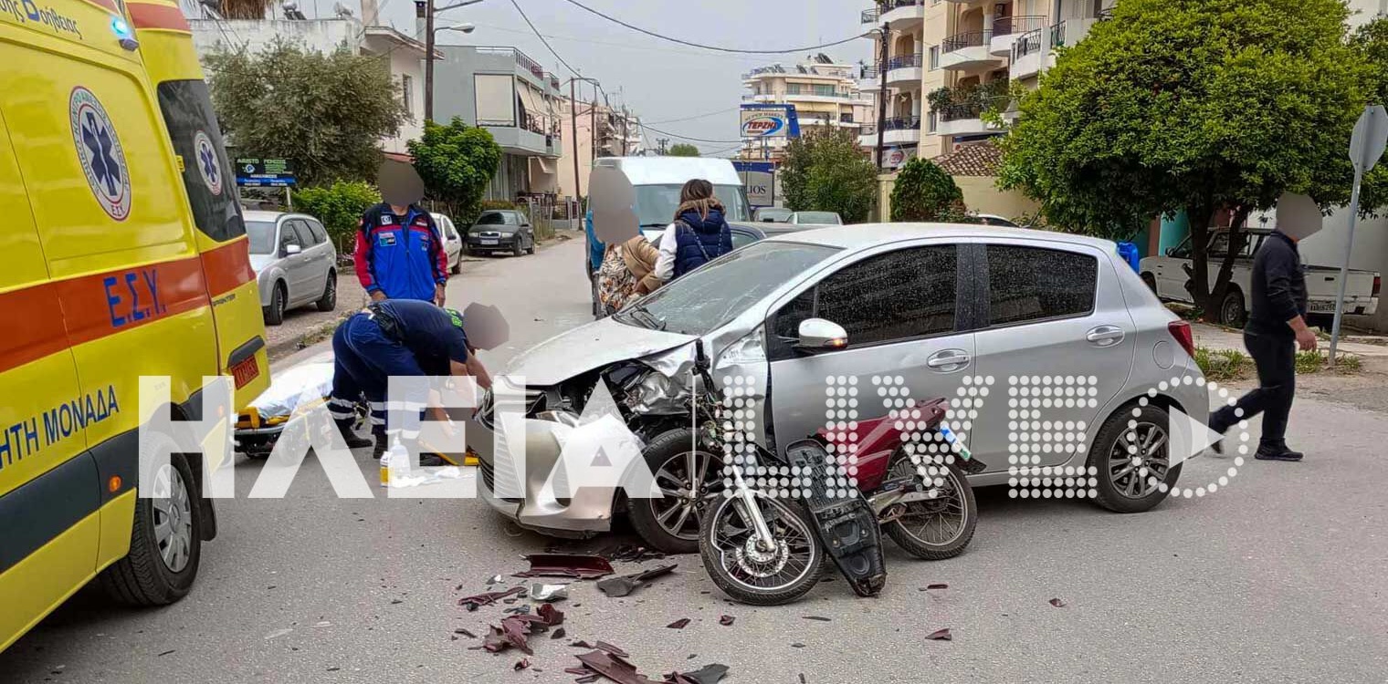 Πύργος: Ένας τραυματίας σε τροχαίο στην οδό Ρήγα Φεραίου