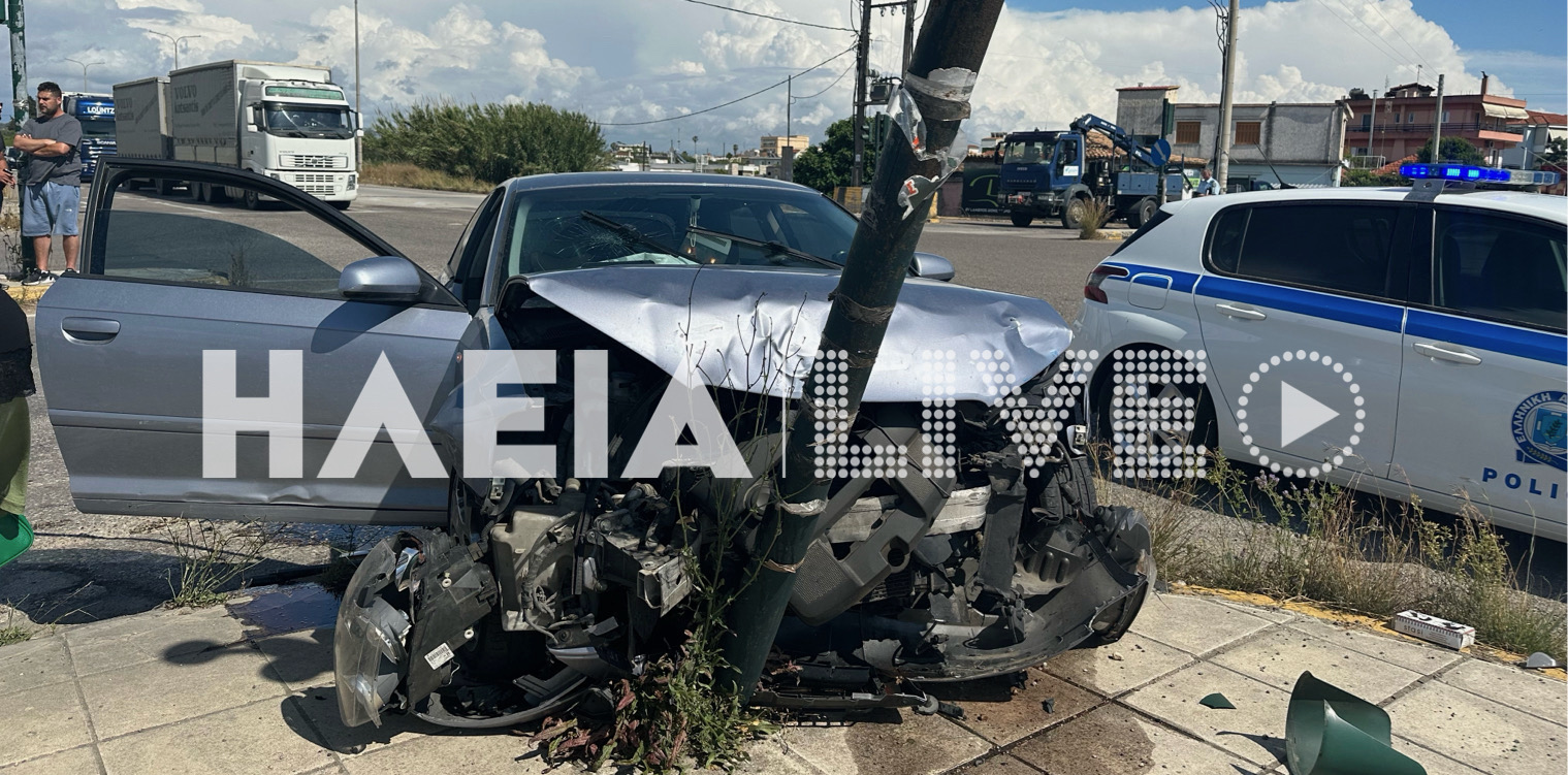 Πύργος: Μία τραυματίας σε πλαγιομετωπική σύγκρουση στον κόμβο της Αγ. Γεωργίου