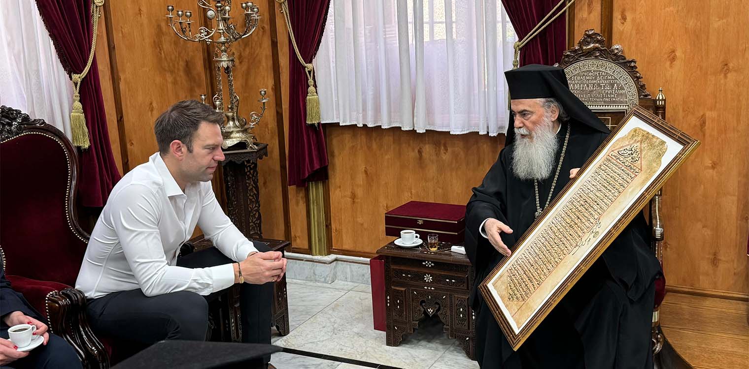 Με τον Πατριάρχη Ιεροσολύμων κ. Θεόφιλο Γ’ συναντήθηκε ο Στέφανος Κασσελάκης