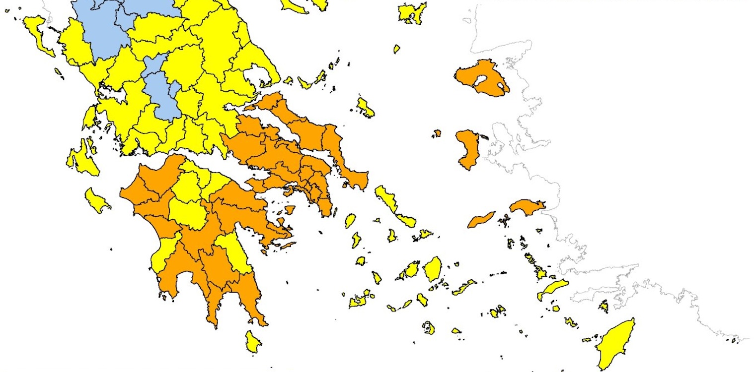 Παραμένει πολύ υψηλός κίνδυνος πυρκαγιάς στην Ηλεία και την Αχαΐα την Παρασκευή 19/7