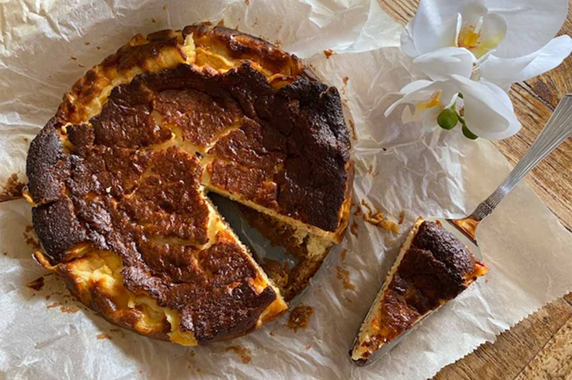 Βάσκικο “Καμμένο” τσηζ κέικ (Basque burnt cheesecake)