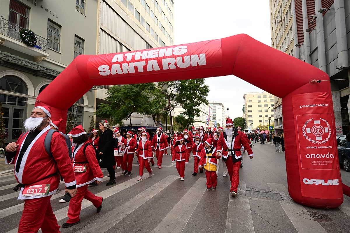santa run athens 2