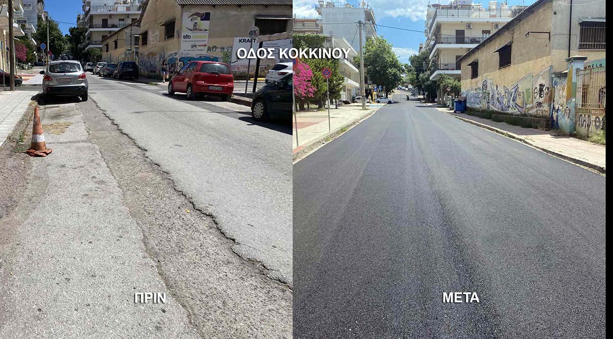 Νέος ασφαλτοτάπητας από τον Δήμο Πύργου στην οδό Κοκκίνου