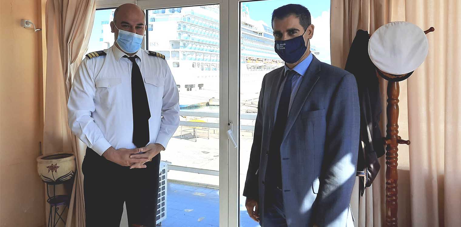 Συνάντηση Γιαννόπουλου με τον Λιμενάρχη Κατακόλου Δ. Παπαηλιού