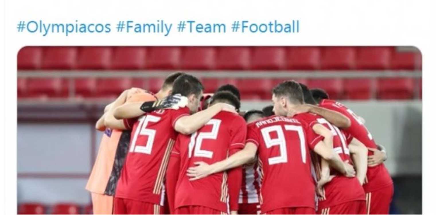 Ολυμπιακός στο Twitter μετά την Άρσεναλ: «Ομάδα, οικογένεια και πίστη»