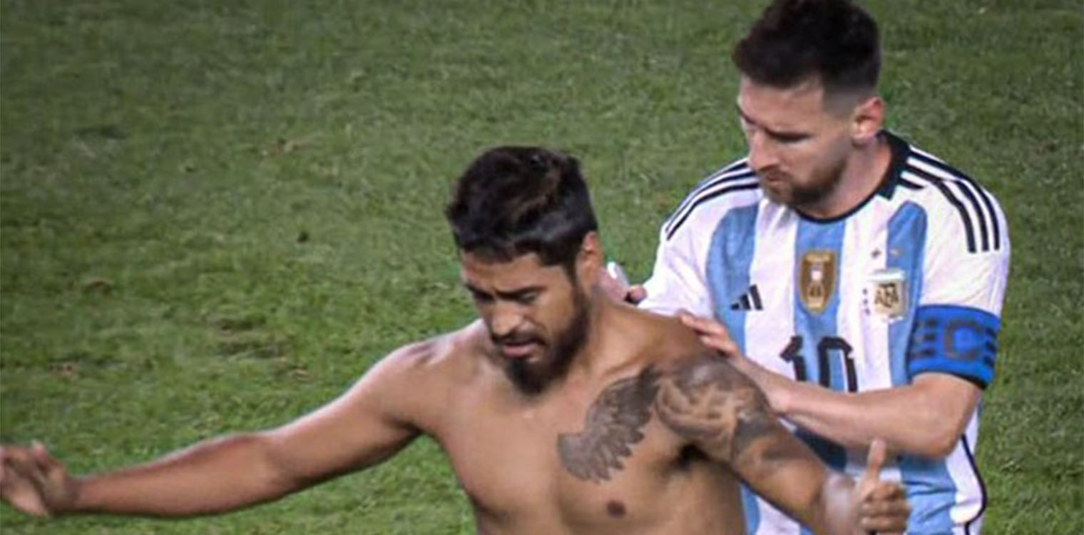 Μέσι: Έφτασε τα 90 γκολ με την Αργεντινή και υπέγραψε σε πλάτη οπαδού (video)