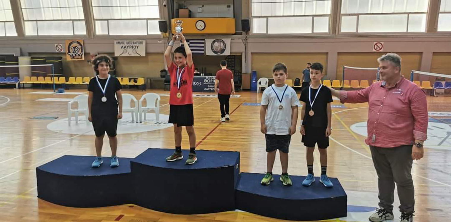 Φιλαθλητικός - Μπάντμιντον: Έξι μετάλλια στο Λαύριο - Πρωταθλητής ο Σπύρος Τυλιγάδας   