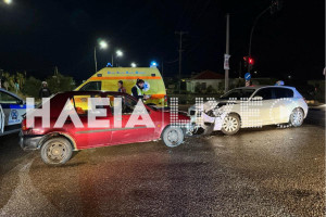 Πύργος: Μία τραυματίας σε τροχαίο στον κόμβο Αγ. Γεωργίου
