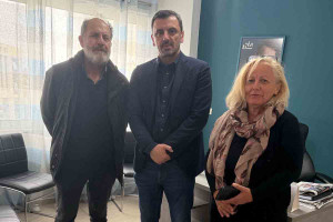Συνάντηση Νικολακόπουλου με τους εκπροσώπους του Εργατικού Κέντρου Πύργου
