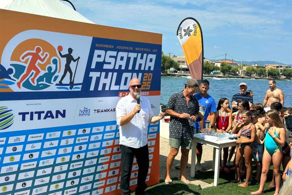 Ο Τάκης Παπαδόπουλος στο Psathathlon 2025