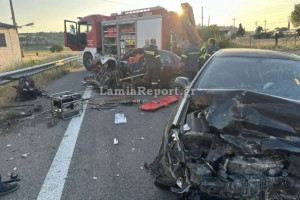 Θανατηφόρο τροχαίο στην Θήβα - Σκοτώθηκε ζευγάρι μετά από σφοδρή σύγκρουση αυτοκινήτων