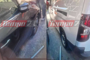 Πανικός στο κέντρο της Πάτρας: Σωλήνας έφυγε από οικοδομή και έπεσε πάνω σε αυτοκίνητα