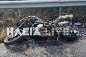 Λαχτάρα για ζευγάρι στη Λιναριά: Η μοτοσικλέτα που οδηγούσαν τυλίχθηκε στις φλόγες