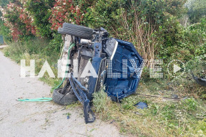 Αμαλιάδα: Ένας τραυματίας σε τροχαίο στο δρόμο για τα Σαβάλια