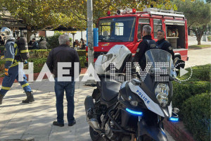 Πύργος: Αναστάτωση για φωτιά σε αποθήκη καταστήματος εστίασης στην κεντρική πλατεία