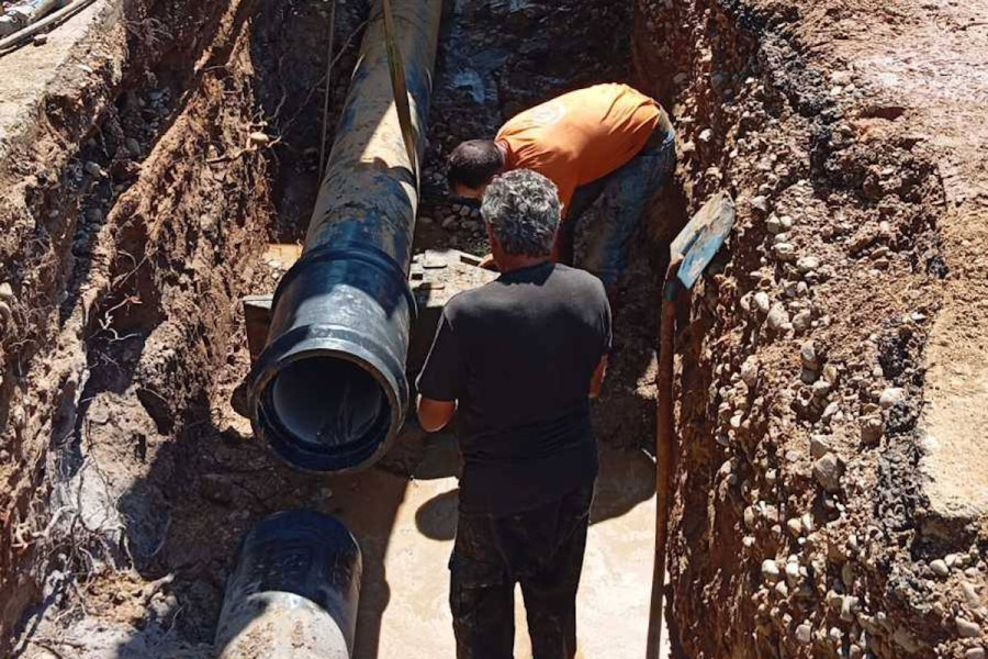 Αμαλιάδα: Επισκευάστηκε και η νέα βλάβη στον αγωγό Κακοταρίου - Επανέρχεται η υδροδότηση