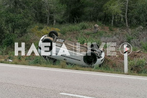 Πύργου - Κυπαρισσίας: Πρωινή εκτροπή ΙΧ στον Καϊάφα
