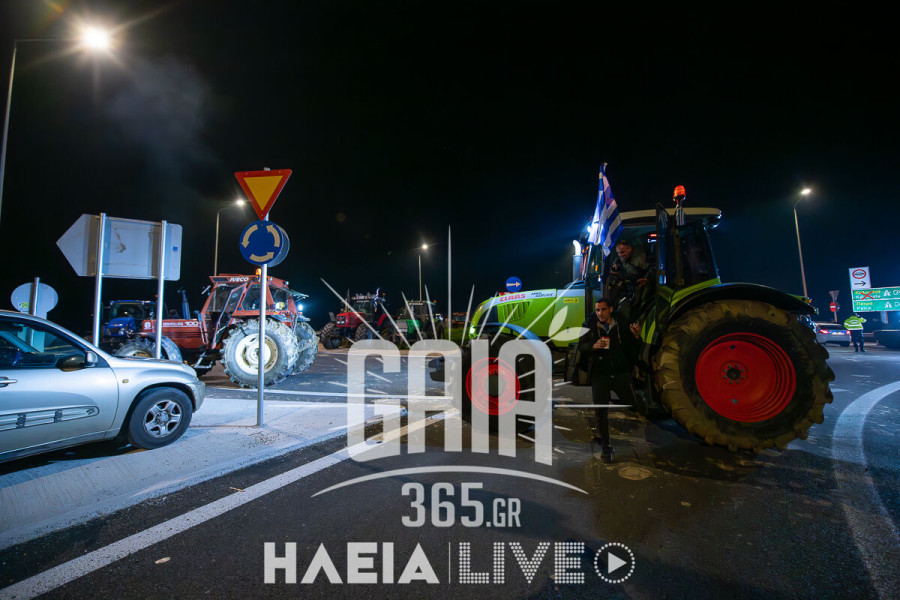 Στα μπλόκα ξανά οι αγρότες της Ηλείας – Κλειστός τώρα ο κόμβος Πύργου προς Ολυμπία Οδό και Πατρών - Πύργου