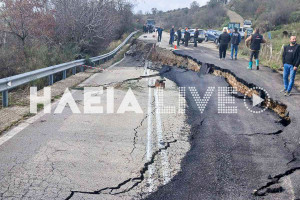 ΕΟ 111: Επιδεινώθηκε η καθίζηση, αποκομμένη η Δίβρη και τα χωριά της