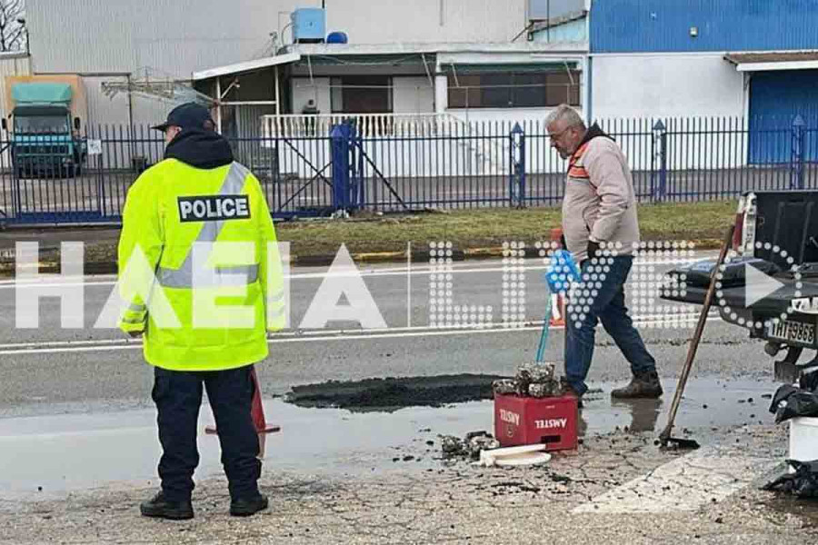 Ανδραβίδα: «Τρύπησε» η εθνική οδός Πατρών – Πύργου