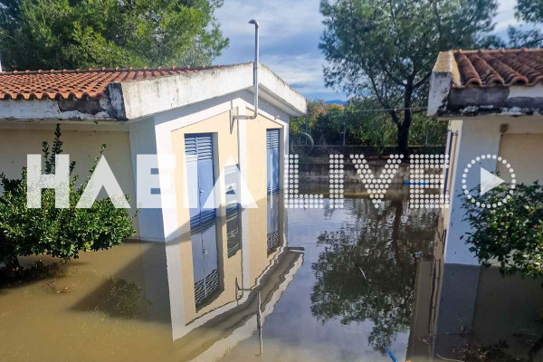 Αρχ. Ολυμπία: Πλημμύρισε ο βιολογικός καθαρισμός