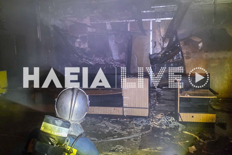 Γαστούνη: Έκαψαν το υπό διαμόρφωση κατάστημα του περιπτερά που είχε πέσει θύμα ξυλοδαρμού - Ενδείξεις εμπρησμού (photos &amp; video)