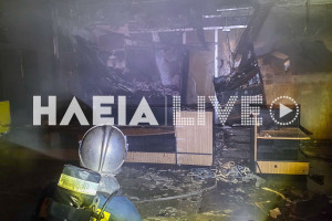 Γαστούνη: Έκαψαν το υπό διαμόρφωση κατάστημα του περιπτερά που είχε πέσει θύμα ξυλοδαρμού - Ενδείξεις εμπρησμού (photos &amp; video)