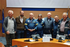 Δωρεά στολών πυρόσβεσης στην Πολιτική Προστασία Δήμου Αρχ. Ολυμπίας