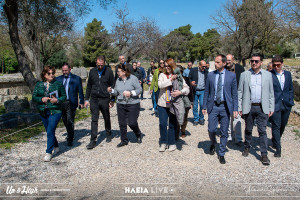 Αρχ. Ολυμπία: Αυτοψία Μενδώνη στο αναστηλωτικό έργο μνημείων ρωμαϊκής εποχής (photos)