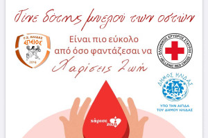 Ο Δήμος Ήλιδας στηρίζει την εκδήλωση ευαισθητοποίησης για τη Δωρεά Μυελού των Οστών, που διοργανώνει ο Α.Σ. Επειός