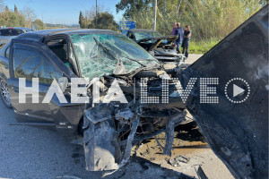 Πύργος: Πολύ σοβαρό τροχαίο στον κόμβο Ολυμπίων - Τέσσερις τραυματίες (photos &amp; video)