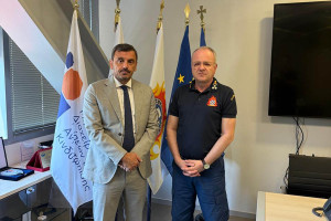 Το «ευχαριστώ» του Ανδρέα Νικολακόπουλου στους πυροσβέστες μας κατά την συνάντηση με τον Αρχηγό του Πυροσβεστικού Σώματος