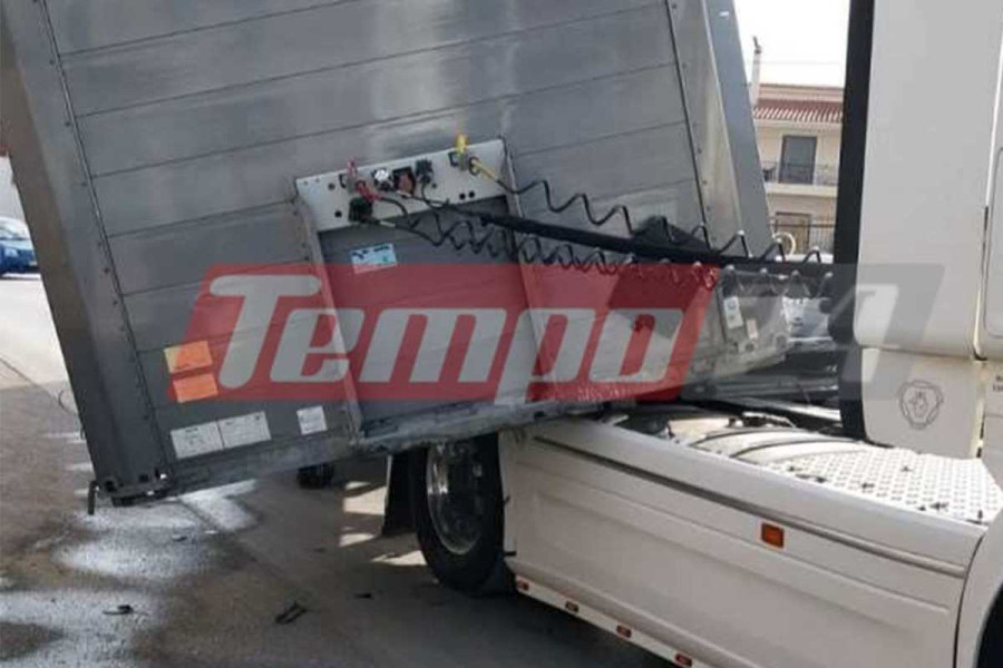 Πάτρα: Έφυγε το συρόμενο νταλίκας – Η ψυχραιμία του οδηγού αποδείχθηκε σωτήρια