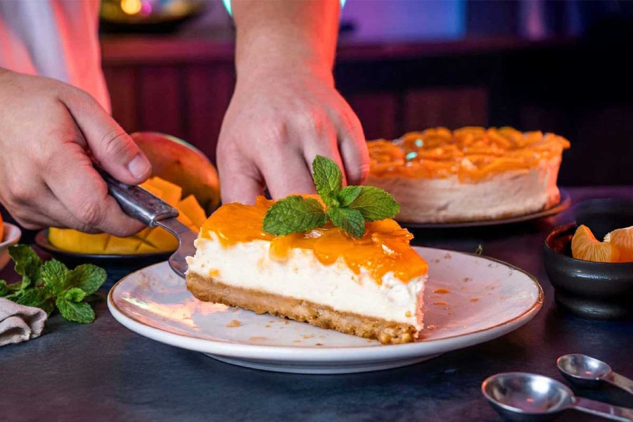 Εύκολο cheesecake με καραμελωμένα Μανταρίνια
