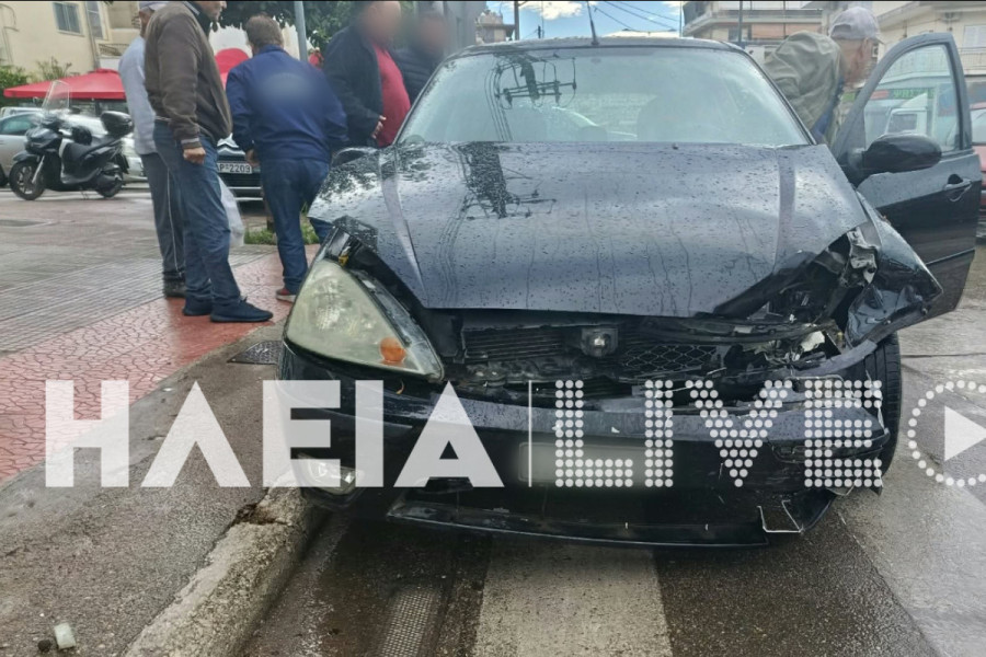 Πύργος: Σοβαρο τροχαίο με τραυματισμό στην συμβολή των οδών Πατρών και Ερυθρού Σταυρού