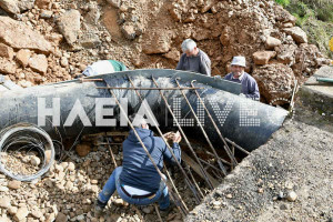 Αποκαθίσταται σήμερα η υδροδότηση από τον Ερύμανθο σε Πύργο και Ολυμπία