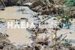 Αρχ. Ολυμπία: Εκ νέου πρόβλημα στον αγωγό - Υπάρχει διαρροή, αλλά δεν σταματά η υδροδότηση