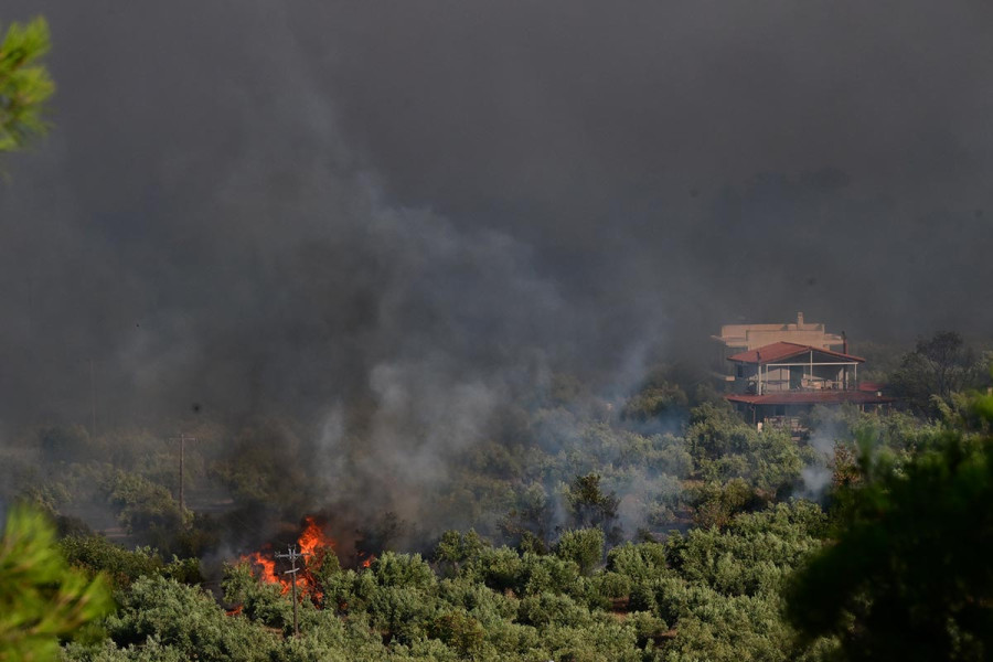 Πολλές διάσπαρτες ενεργές εστίες στο Πόρτο Γερμανό – Κάηκαν σπίτια