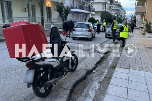 Πύργος: Ένας ντελιβεράς τραυματίας σε τροχαίο στην οδό Καπετάν Γιώργη