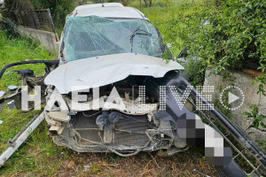 Σοβαρό τροχαίο στην Αγ. Άννα Αμαλιάδας - Δύο βαριά τραυματίες σε σύγκρουση επιβατηγού με βαν (upd)