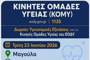 Δήμος Πύργου: Δωρεάν προληπτικές εξετάσεις σε Λαντζόι, Μαγούλα και Μουζάκι