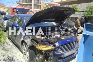 Πύργος: Κάηκε αυτοκίνητο από κάρβουνα που άφησαν δίπλα σε κάδο