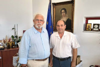 Συνάντηση του Δημάρχου Ήλιδας, Χρήστου Χριστοδουλόπουλου με τον αναπλ. Τομεάρχη Υγείας της ΕΛ.Α.Σ. Γιώργο Μπουλμπασάκο