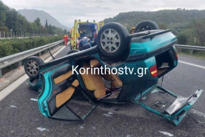Σοβαρό τροχαίο με εγκλωβισμένους στην Εθνική Οδό Κορίνθου - Τριπόλεως