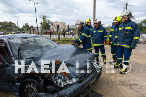 Πύργος: Σενάριο άσκησης της Πυροσβεστικής για αντιμετώπιση τροχαίου σε αυτοκίνητα σύγχρονης τεχνολογίας