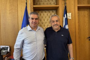 Συνάντηση Καστρινού με τον γ.γ. Υποδομών Δ. Αναγνώπουλο για την Ολυμπία Οδό